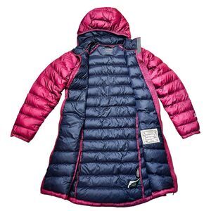 LL Bean Girl's Ultralight 650 Down Puffer Coat Size LARGE (14-16) Winter Fall